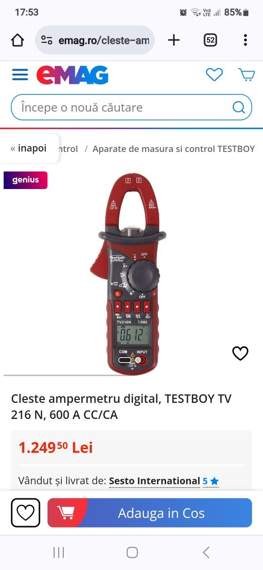 Cleste ampermetric /clampmetru