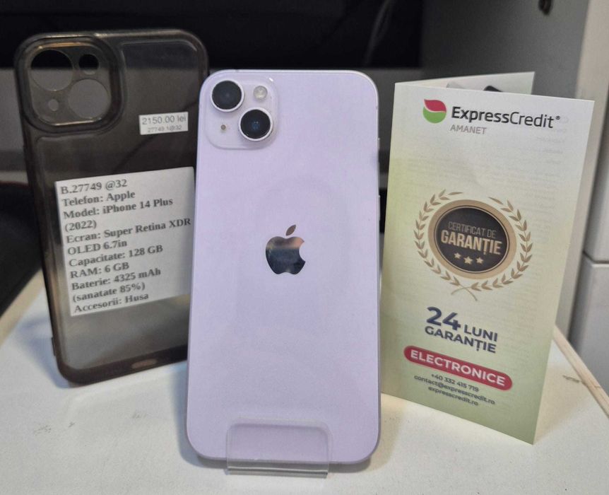iPhone 14 Plus 128Gb (AG32 B27749.1) 2 ANI GARANTIE!