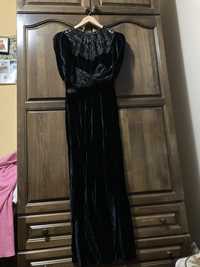 Офицялна рокля черно кадифе