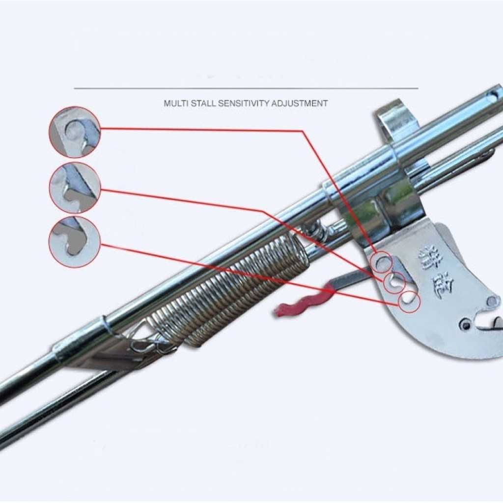 Автоматичен държач за въдица с двойна пружина от неръждаема стомана