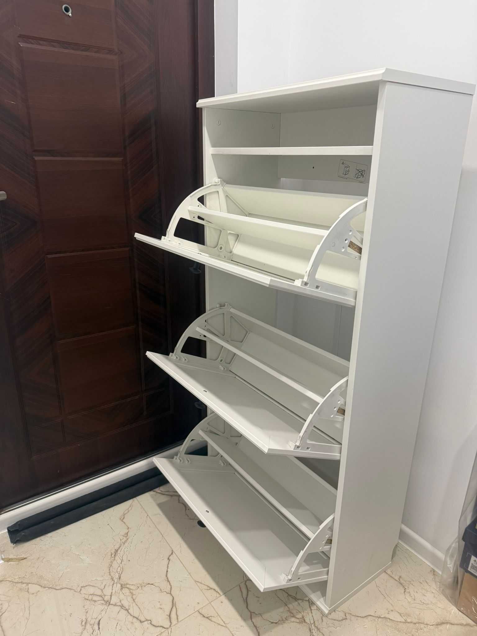 Бял Шкаф за Обувки IKEA BRUSALI 61x130 см