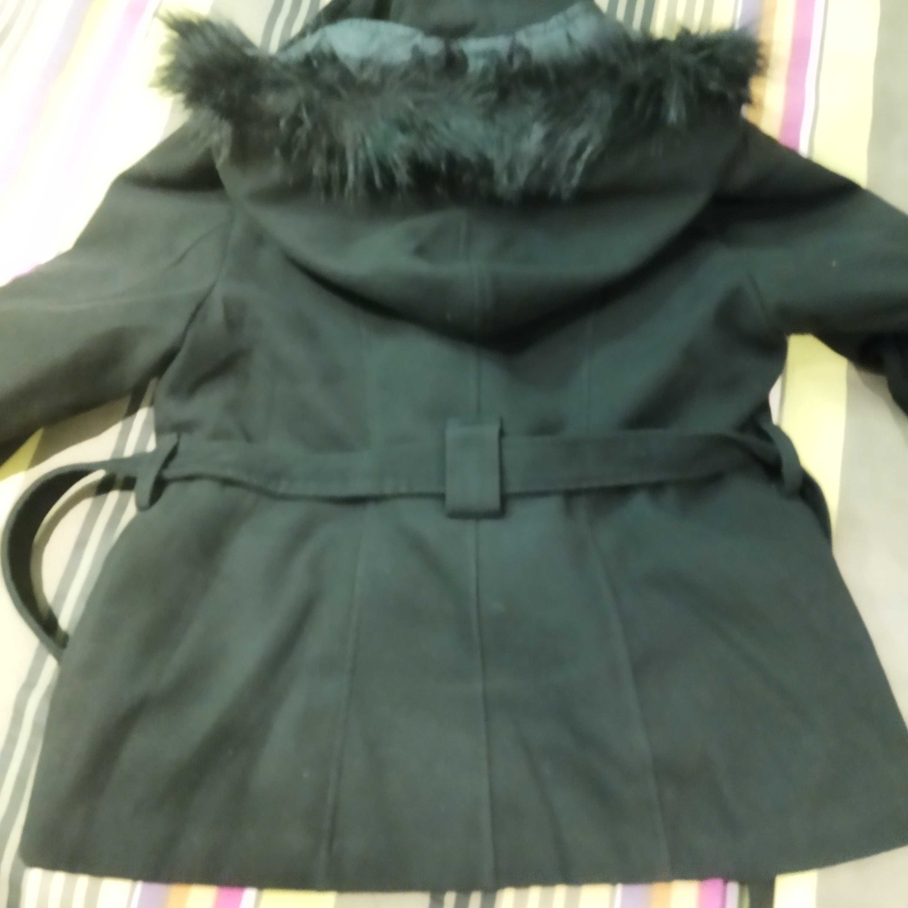 Дамско черно  палто