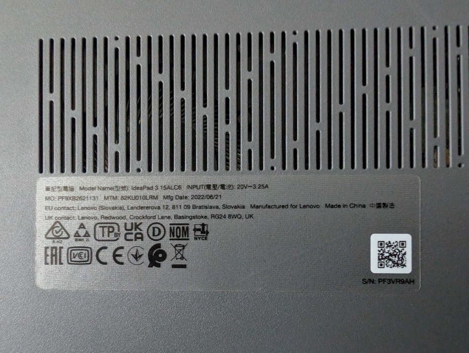 Лаптоп Lenovo Ideapad 3 15alc6 Ryzen 7 5700U