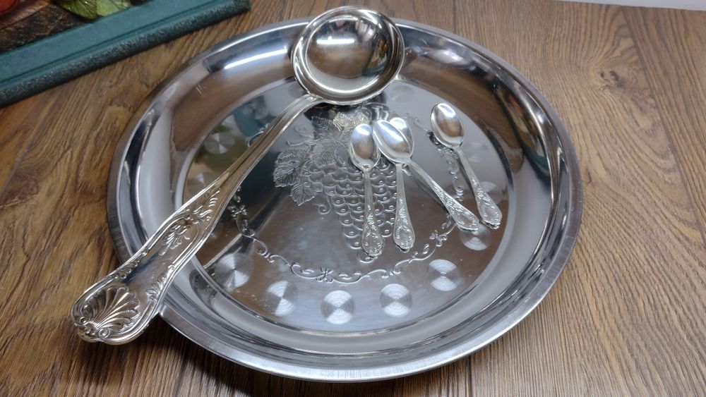 Голям посребрен черпак 31,5 см.