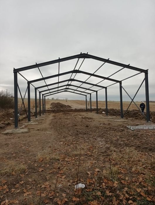 Vând hala metalica 10×10×4 din profil ipe
