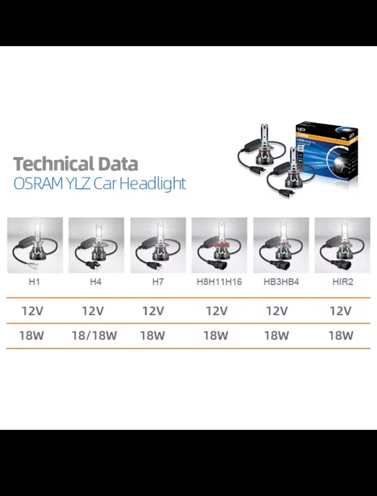 Osram LED H1 H4 H7 HB4 LED