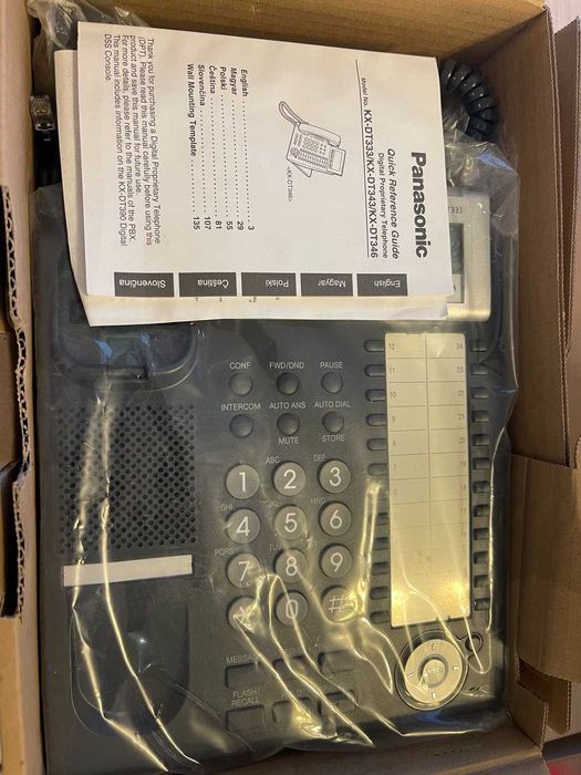 Telefon Panasonic KX-AT7730BLK, sistem analog, 12 taste programabile