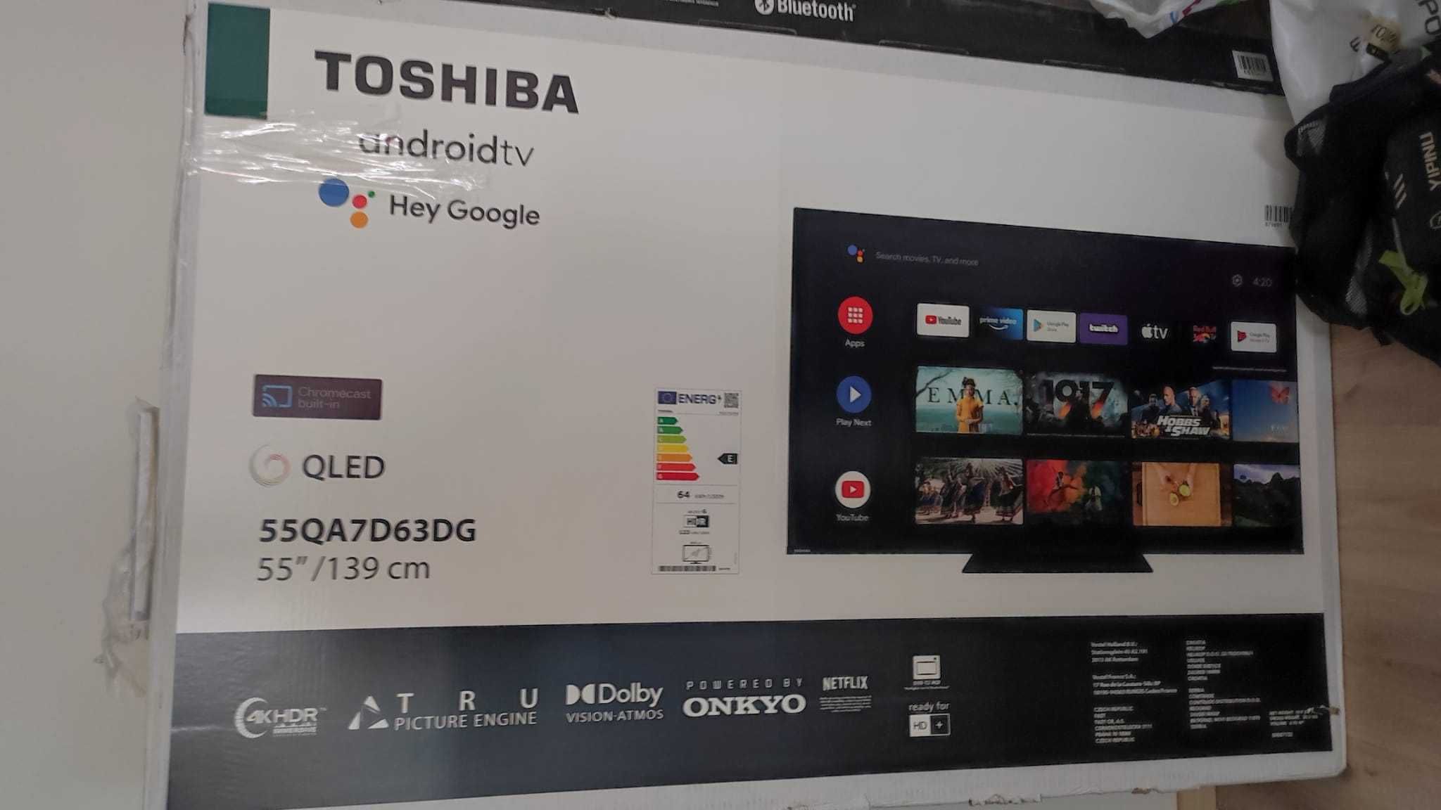 Toshiba 55” 4K UHD TV DLED Android Телевизор Television