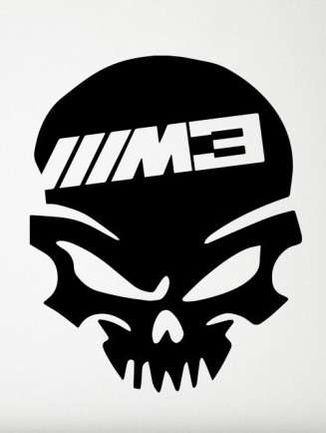 Код 24. Стикер Череп за Бмв и Мини / Skull for BMW and Mini