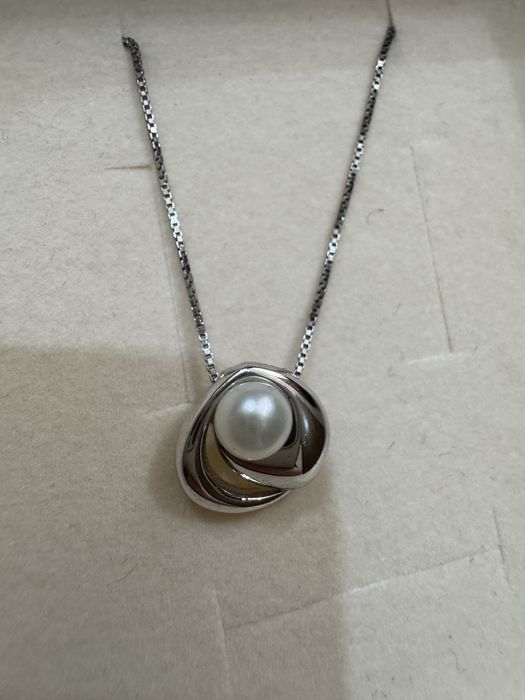 Сребърно колие с перла Yuno