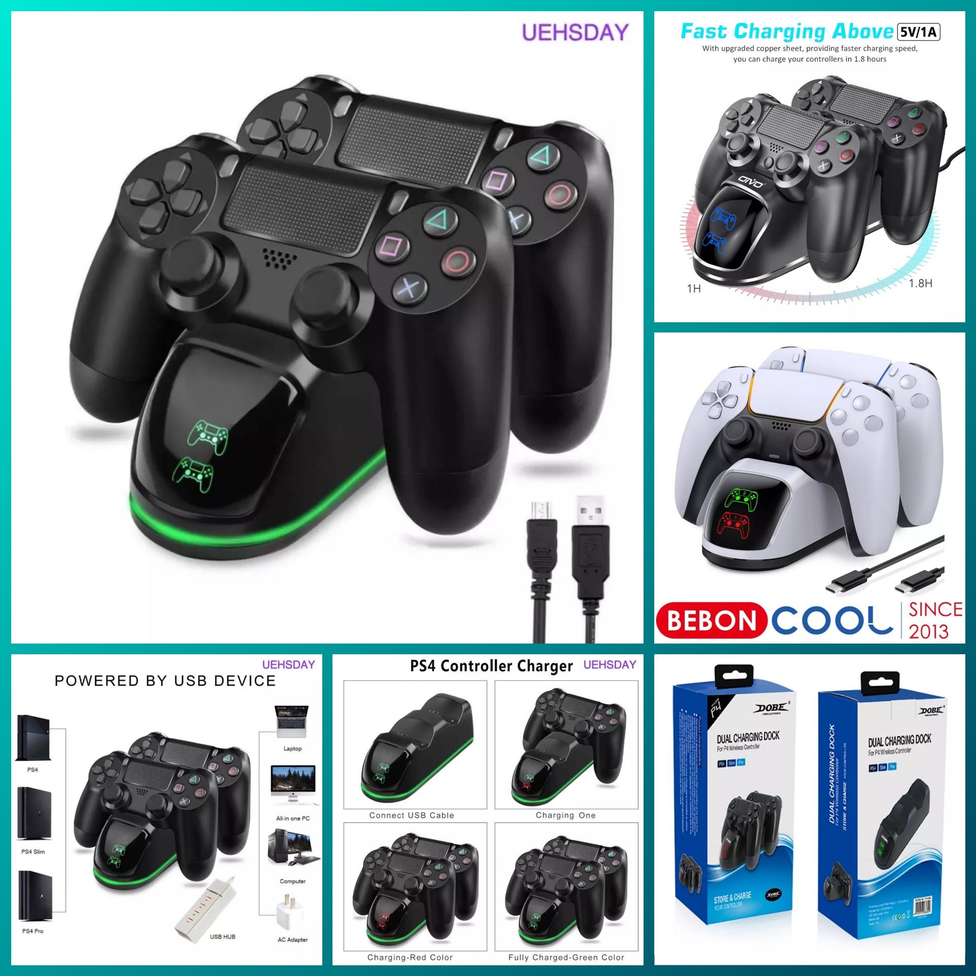 PS3-PS4-PS5 Jostigi uchun Zaryadchik Optom Hitoydan 1-qo'l mahsulot