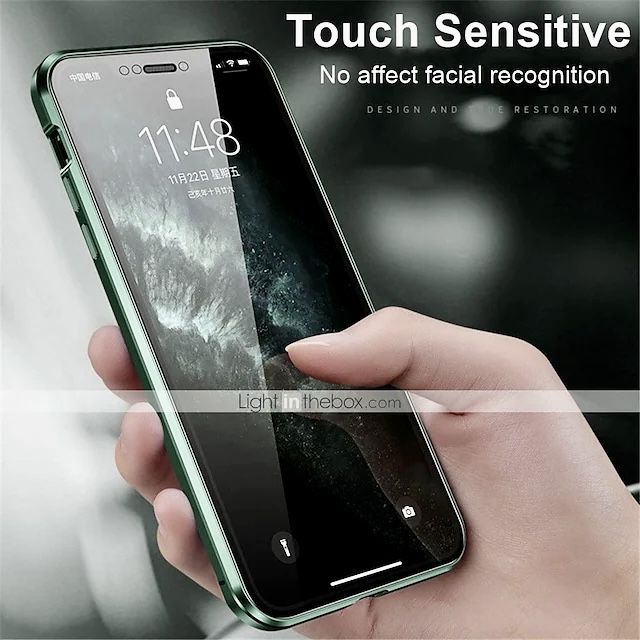 Carcasa fata-spate magnetica iPhone 11 Pro (verde)