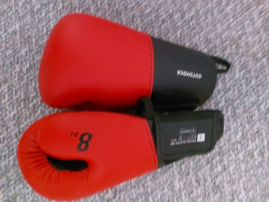 Manusi de Box, 14 OZ, negru/rosu, noi