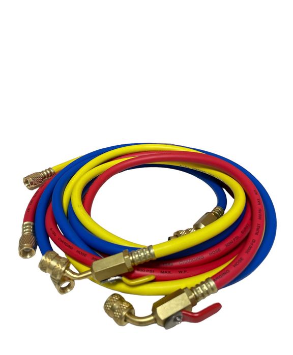 Furtun pentru incarcari - desarcari freon cu robinet