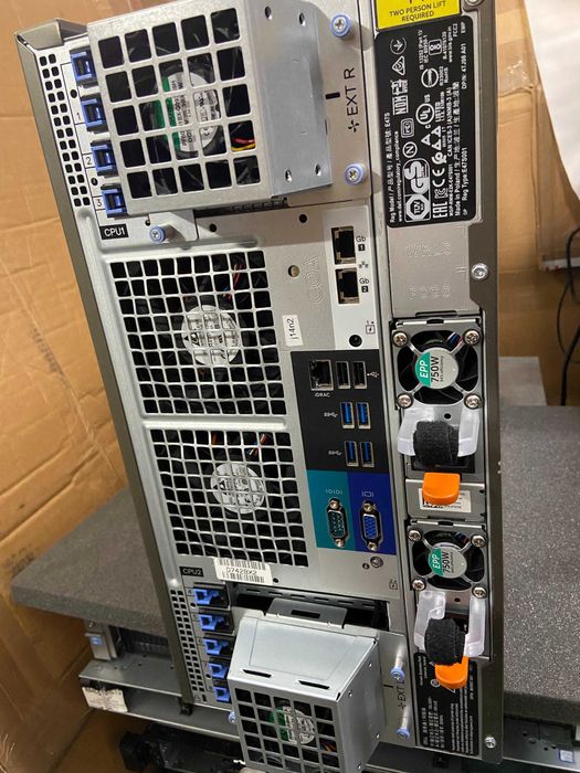 Dell T640 2*Xeon Gold 6150 36c/72t, 128GB DDR4, GPU, RAID сървър ML AI