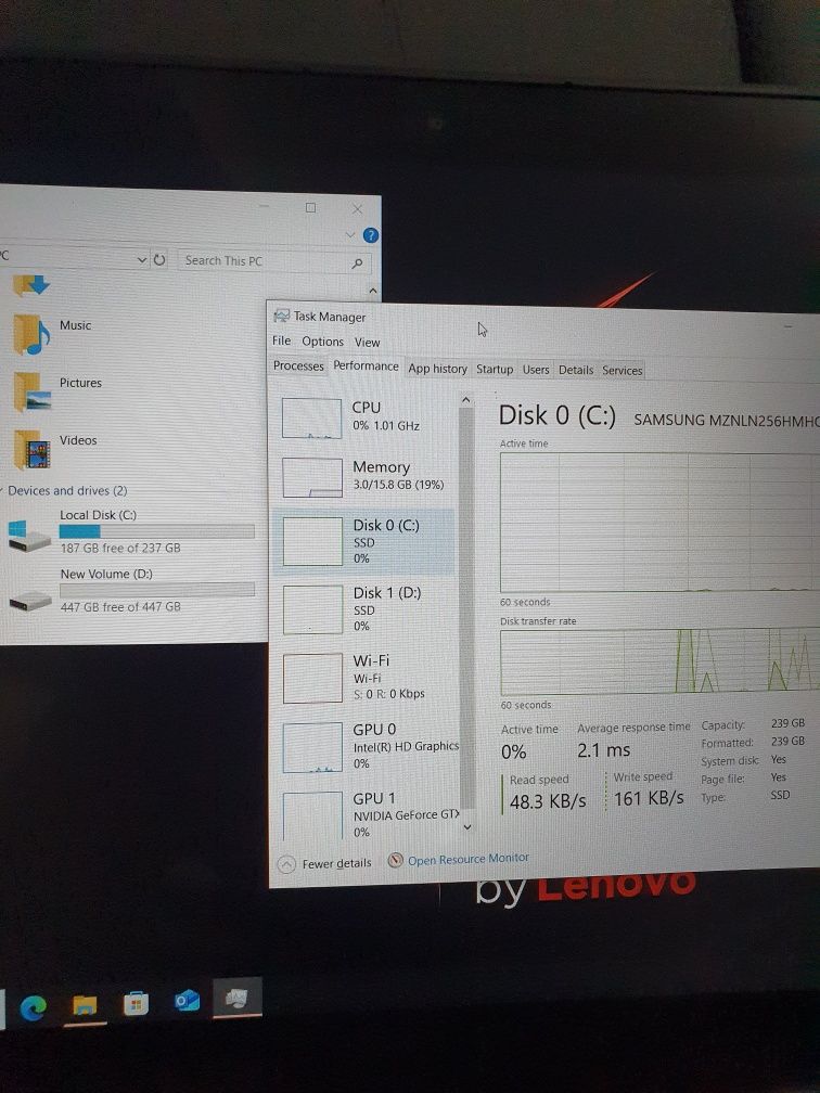 Lenovo Legion Gaming,Ecran15"FHD,Cpu i7,Ram16gb,2xSSD,Nvidia GTX,Căști
