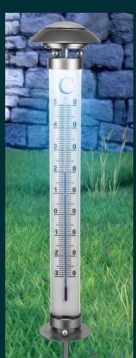 Termometru Lampa Solara Gradina
