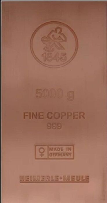 Lingou cupru 999.99 5kg 5000g