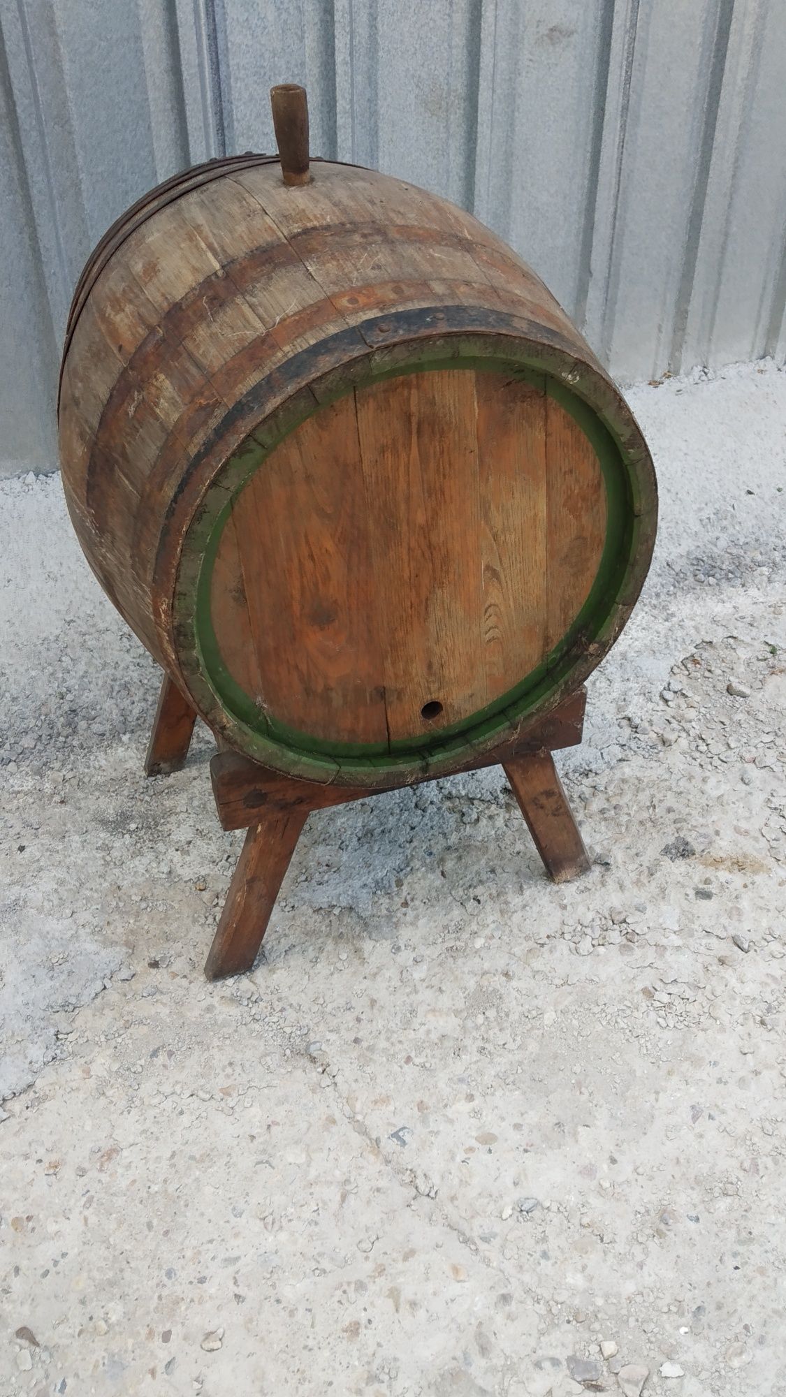 Стара дъбова бъчва (буре,каца) за вино. 120л