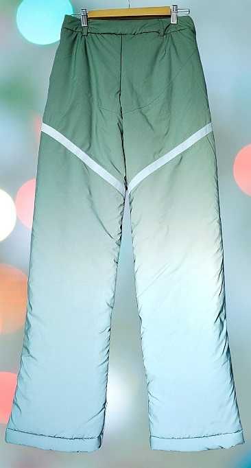 Светлоотразителен ски панталон Poster girl в зелено сив цвят