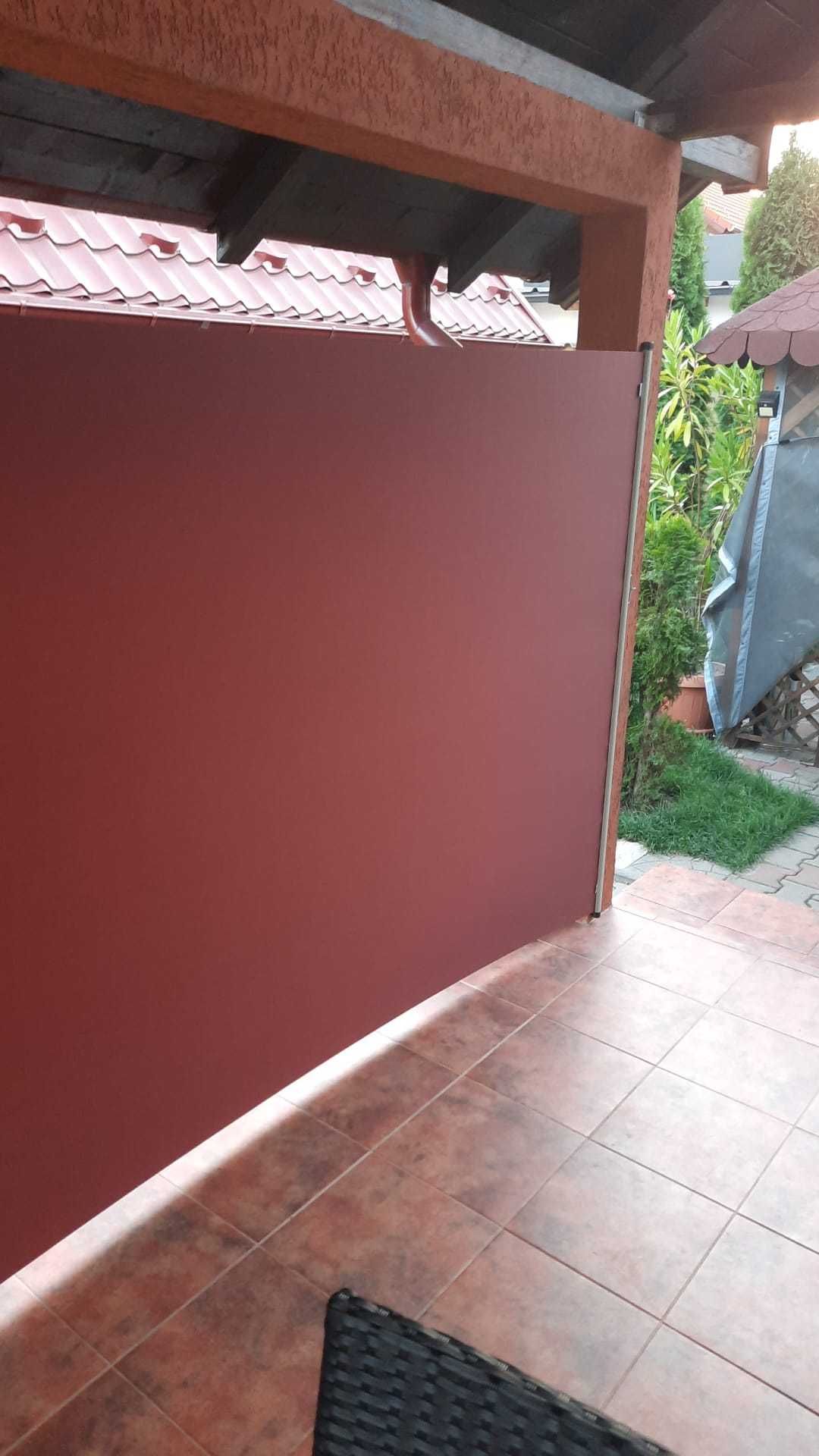 Vând 2 buc.copertină laterală retractabilă de terasă, maro,170 x 300cm