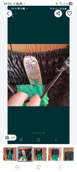 Rochita halloween varsta 4-5 ani +bolero bonus