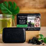 Сапун за лице и тяло с активен въглен и зелен чай – Kiss Beauty Black
