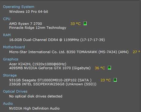 Desktop Gaming Nvidia GTX 1070 + Monitor FHD 24 inch Acer