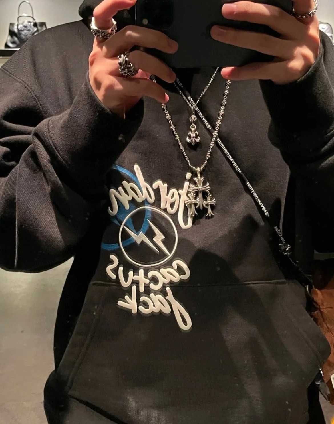 Огърлица Chrome Hearts Triple Cross - Сребро 92
