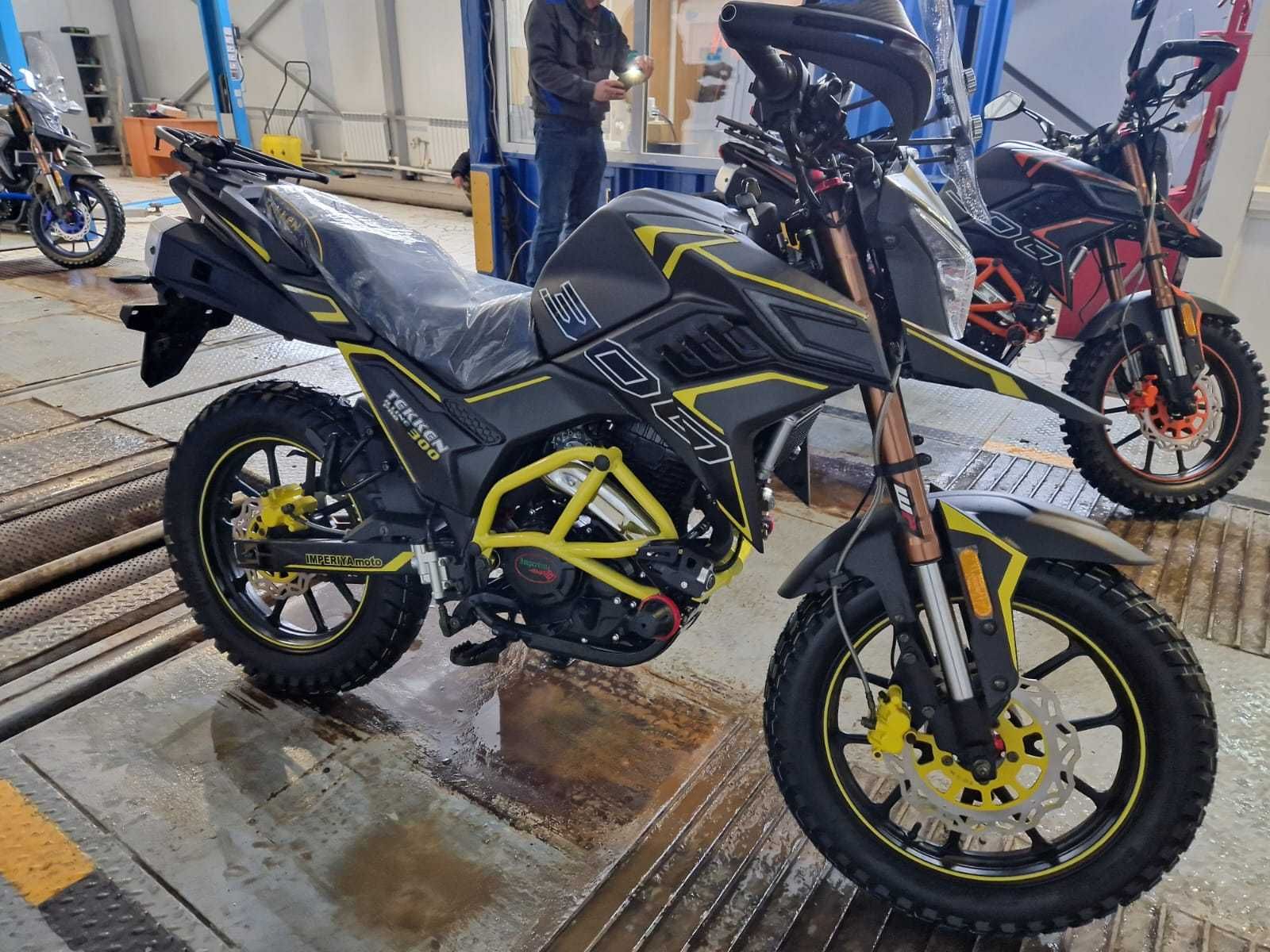 Продается НОВЫЙ мотоциклы TEKKEN 300 в чёрно-жёлтом цвете.