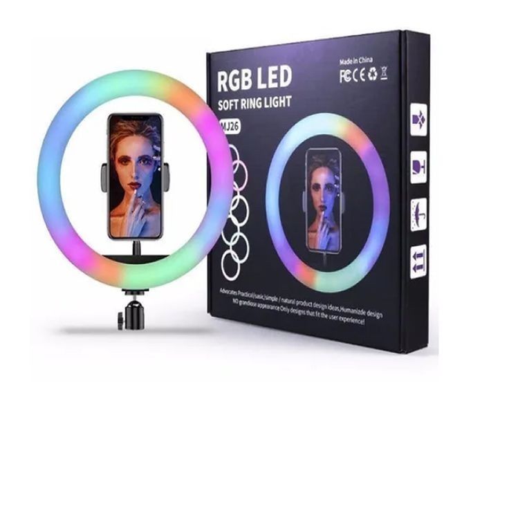 Cкидка ! Selfie chiroq, halqa, LED, rangli, tripodli, RGB LED MJ26