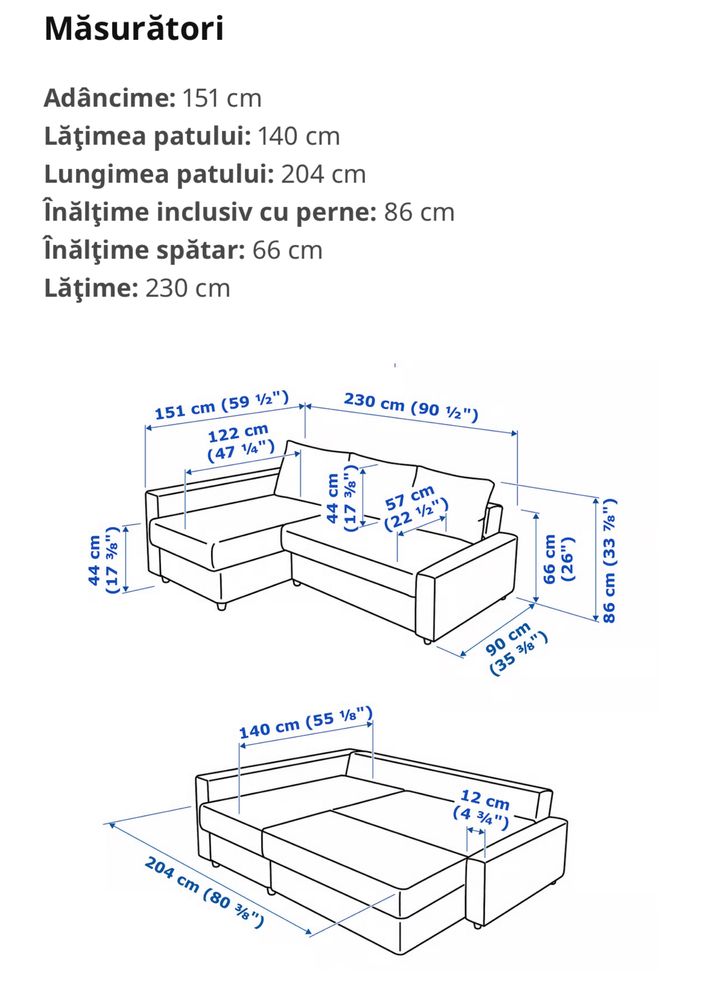 Coltar extensibil in stare foarte buna