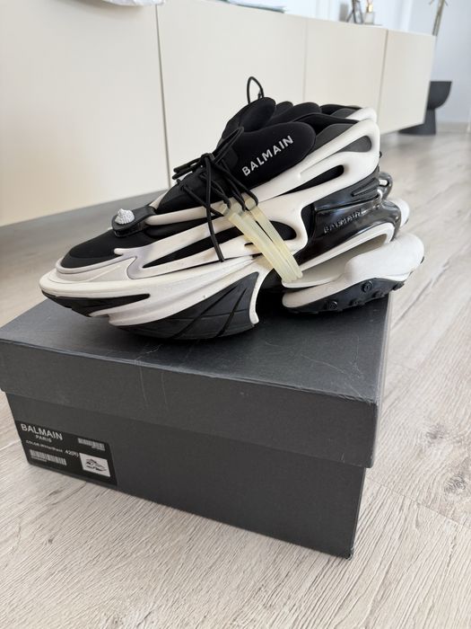 Resail! Sneakers BALMAIN, Unicorn Low Top, Black White