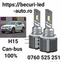 Două Becuri Led H15 24000Lumeni/200W Can-bus 100% Calitatea Premium