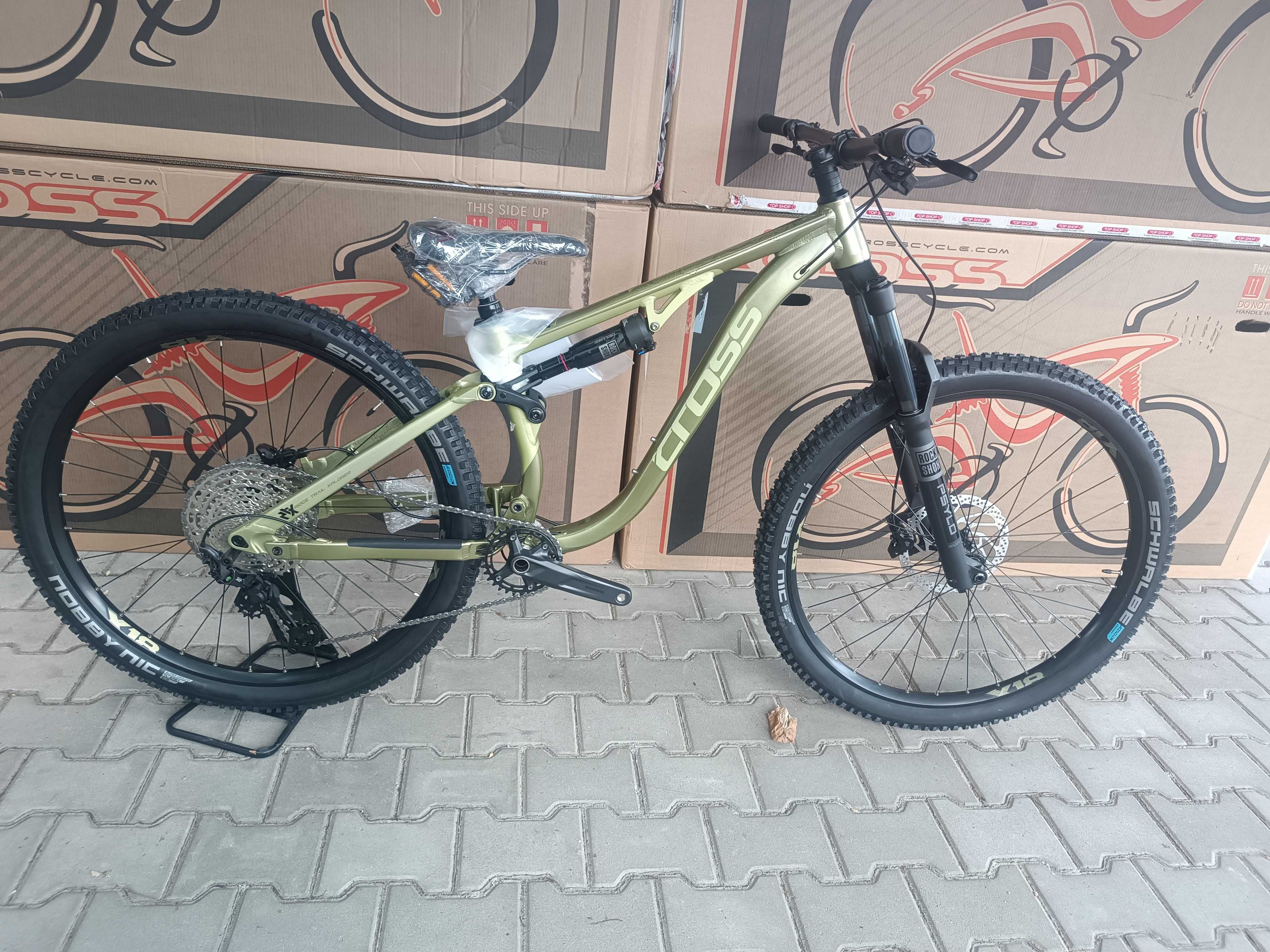 НОВ Велосипед 29" Cross RTX с пълно окачване ("мекица")