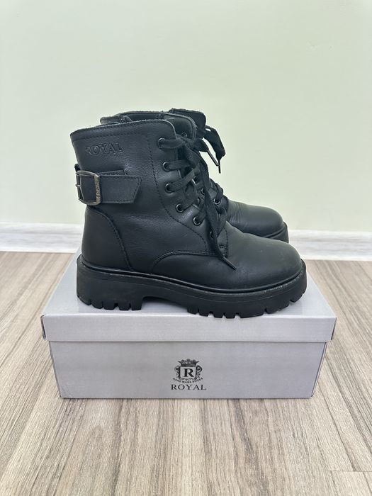 Подростковая обувь, зимние кожаные ботинки