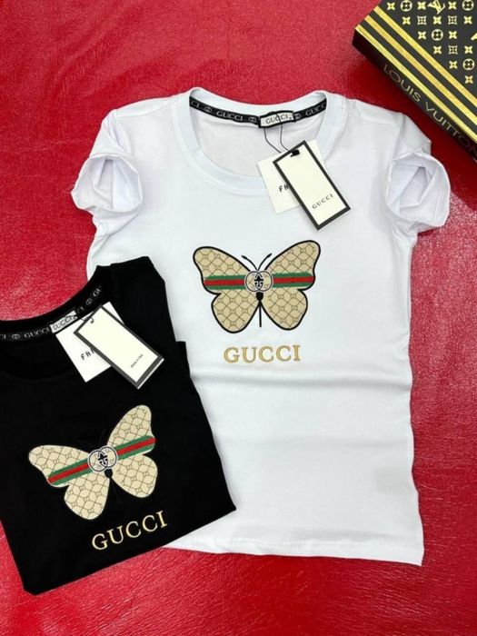 Tricou dama Gucci alb/negru