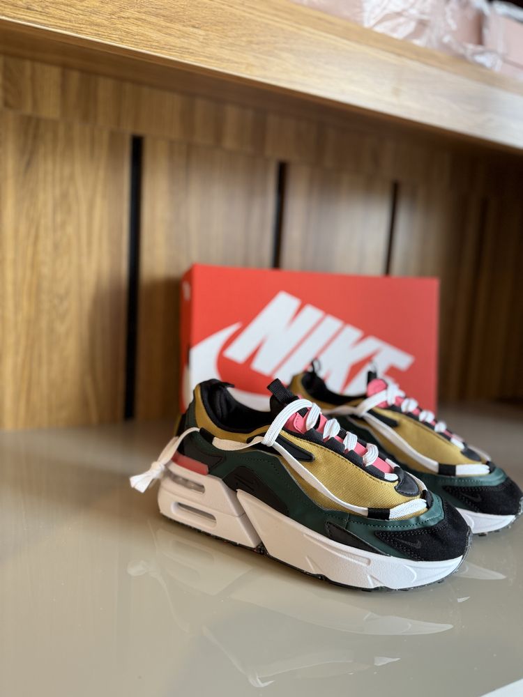 Nike, Спортни обувки Air Max Furyosa, Черен, Тъмнозелен