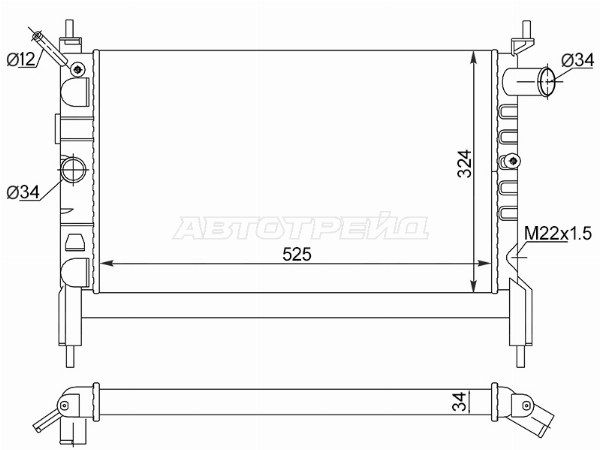 Радиатор Opel Astra