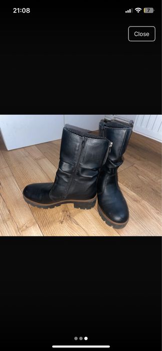 RIEKER BOTINE, piele, marimea 39