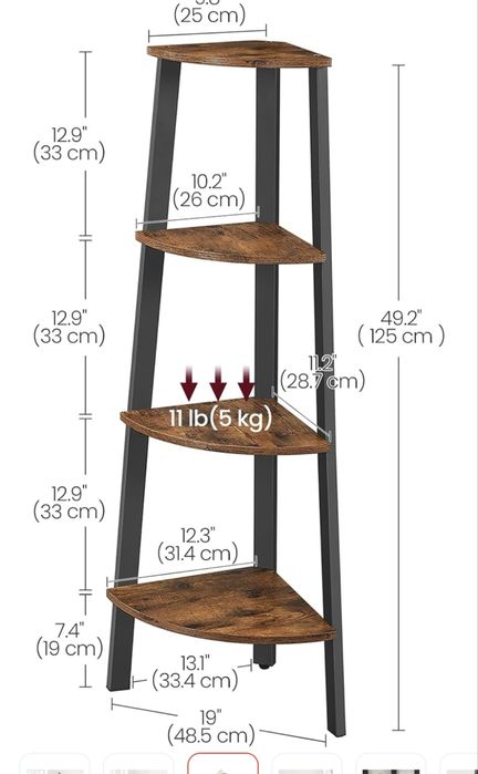 Стеллаж угловой напольный