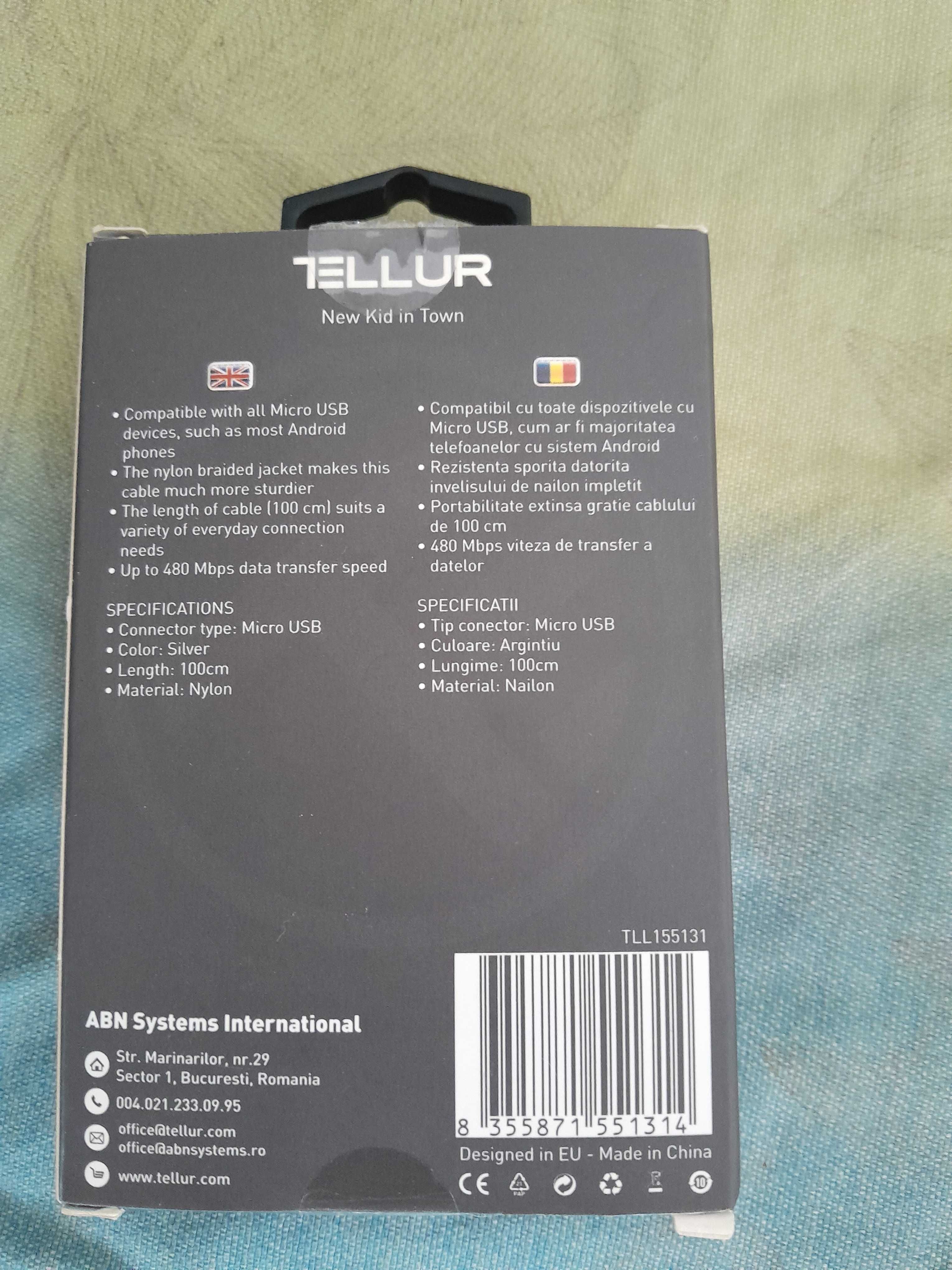 Cablu micro USB Tellur 100 cm