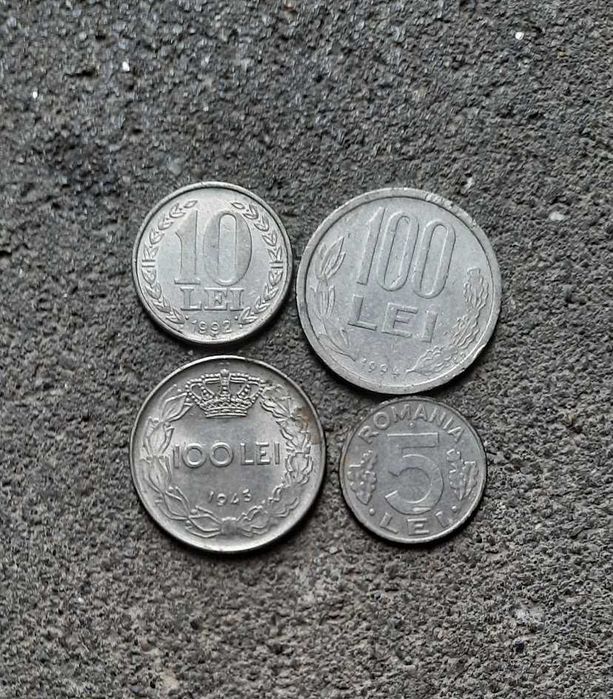 Lot de 4 monede romanesti