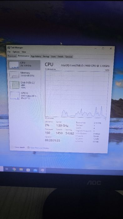Vând PC folosit , si monitor AOC, pret negociabil