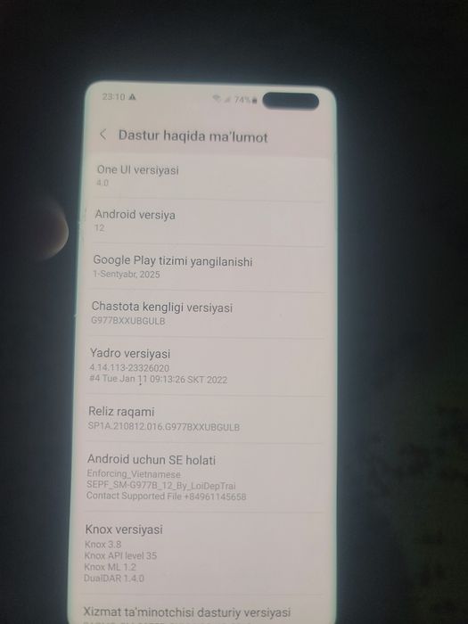 S 10 5G 256 xotra xoolati uta edial yozila kelishamiz