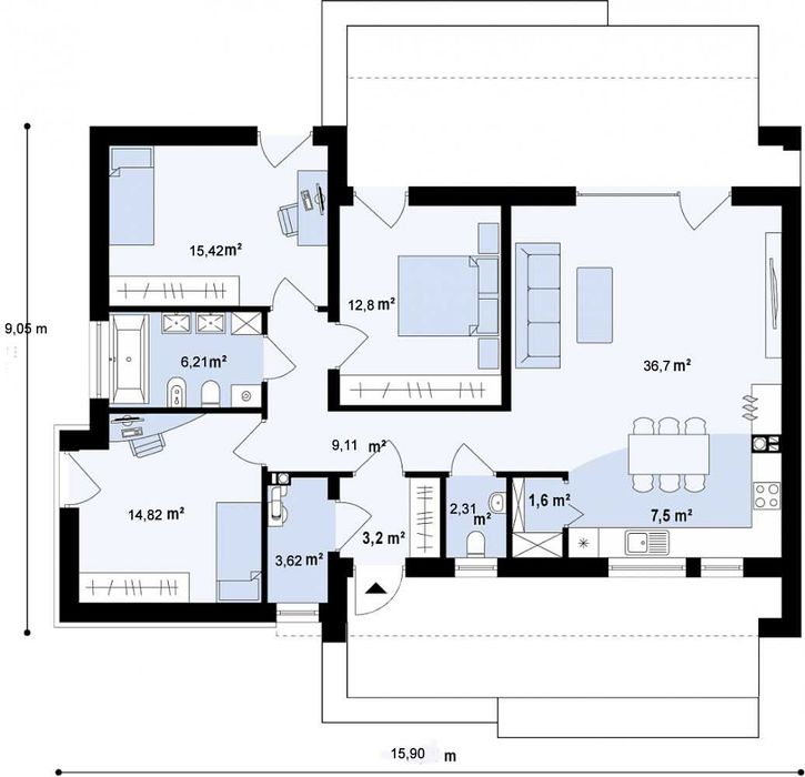 Casa moderna, Natura, View, Open Space, la cheie, numai bagajele.