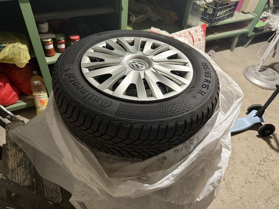 195 65 r15 set Roti de iarna volkswagen VW anvelope Continental jante
