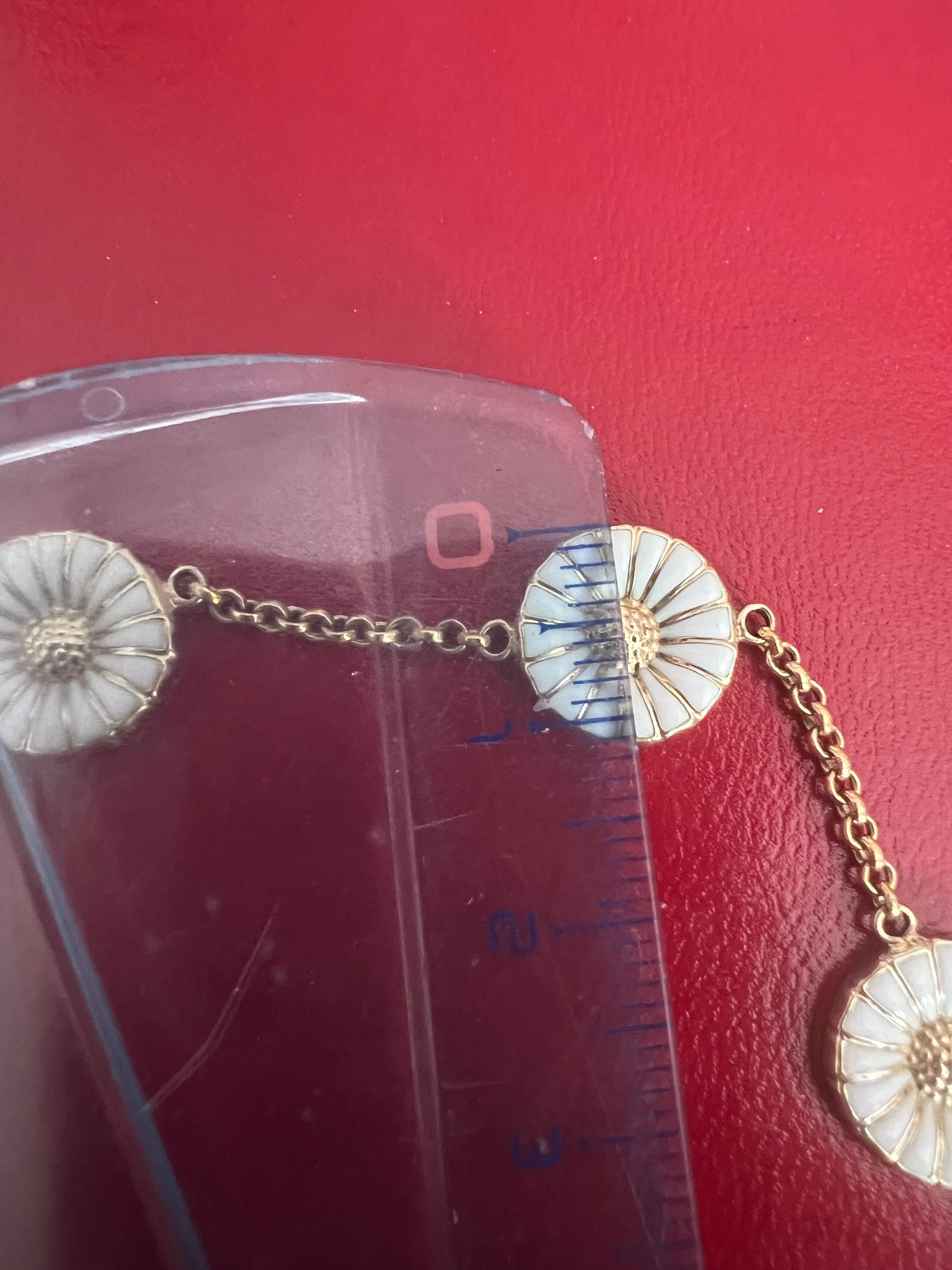 Bratara Georg Jensen argint aurit Daisy Flower