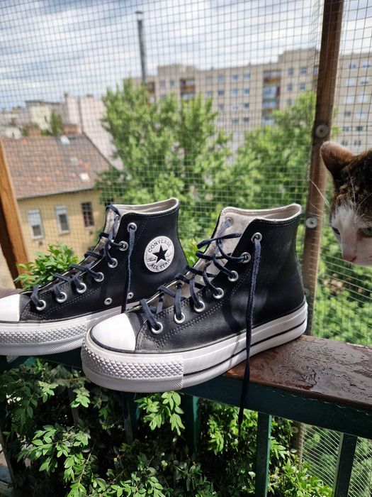 Teniși Piele Converse Chuck Taylor All Star Lift Clean Hi - Negru 38