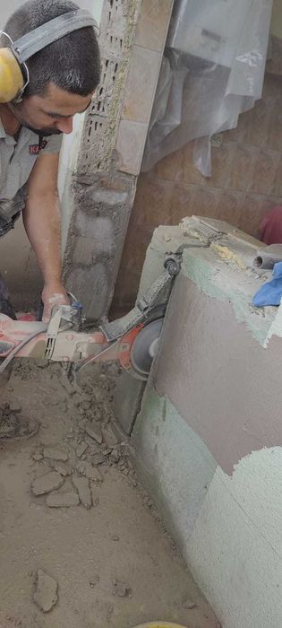 Taiere beton cu disc diamantat, carotari diamantate, decupaj beton